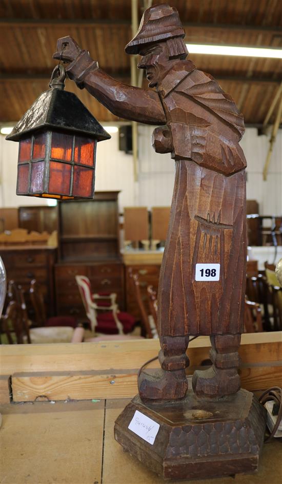 Blackforest figural lamp(-)